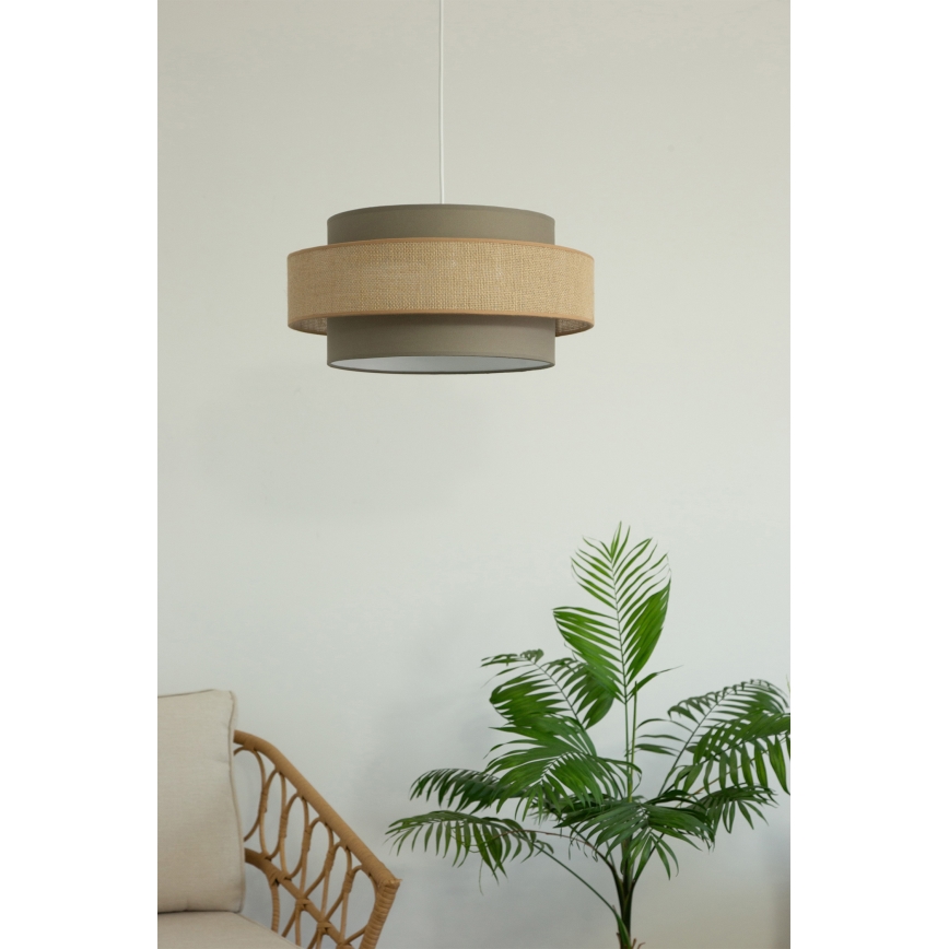 Brilagi - Pendellamp met kabel RESNA 1x E27/60W/230V Ø 40 cm bruin/beige