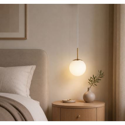 Brilagi - Pendellamp MILO aan kabel 1xE27/60W/230V goudkleurig