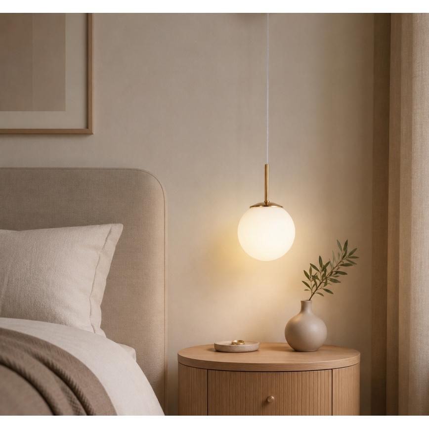 Brilagi - Pendellamp MILO aan kabel 1xE27/60W/230V goudkleurig