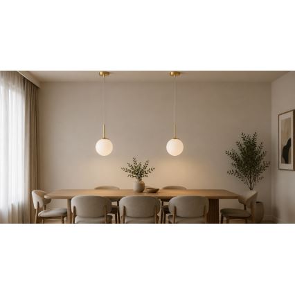Brilagi - Pendellamp MILO aan kabel 1xE27/60W/230V goudkleurig