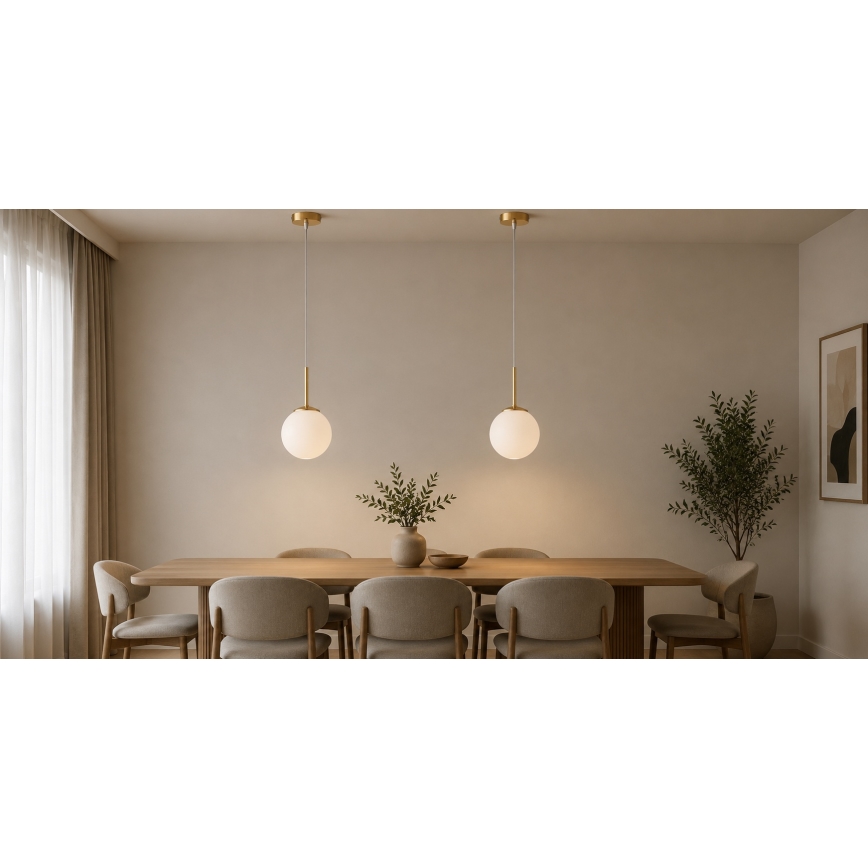 Brilagi - Pendellamp MILO aan kabel 1xE27/60W/230V goudkleurig