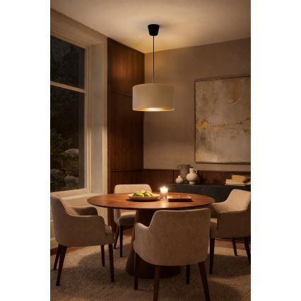 Brilagi - Pendellamp VELVET met kabel 1xE27/60W/230V Ø 40 cm beige/goud