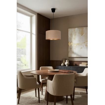 Brilagi - Pendellamp VELVET met kabel 1xE27/60W/230V Ø 40 cm beige/goud