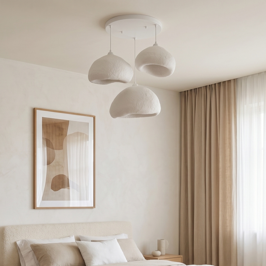 Brilagi - Pendellamp WABI SABI 3xE27/40W/230V, Ø 82 cm, wit