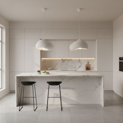 Brilagi - Pendellamp WABI SABI aan kabel 1xE27/40W/230V Ø 32 cm wit