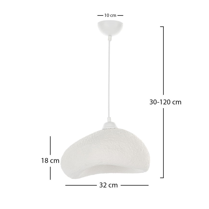 Brilagi - Pendellamp WABI SABI aan kabel 1xE27/40W/230V Ø 32 cm wit