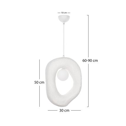 Brilagi - Pendellamp WABI SABI met kabel 1xG9/8W/230V wit