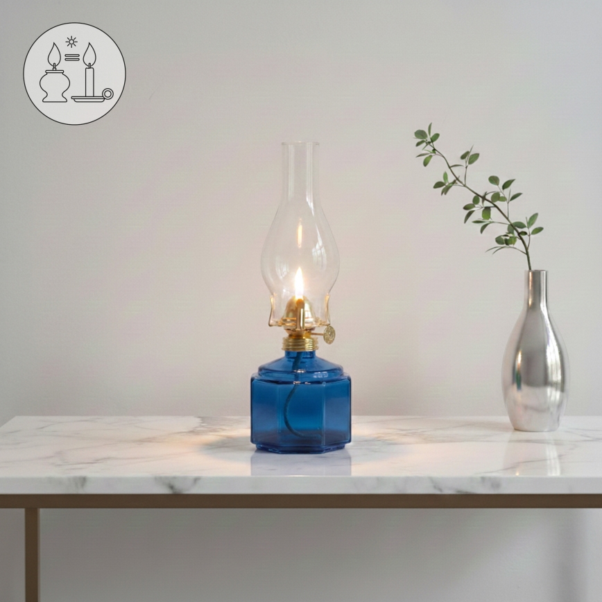 Brilagi - Petroleumlamp MERLIN blauw