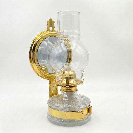 Brilagi - Petroleumlamp MERLIN glanzend goudkleurig
