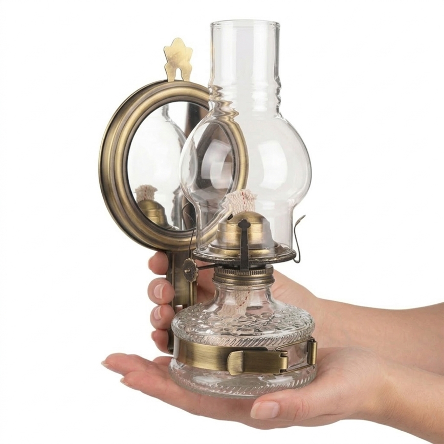 Brilagi - Petroleumlamp MERLIN goud/patina