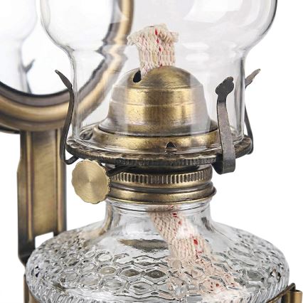 Brilagi - Petroleumlamp MERLIN goud/patina