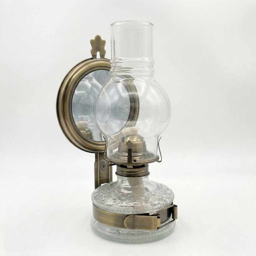 Brilagi - Petroleumlamp MERLIN goud/patina