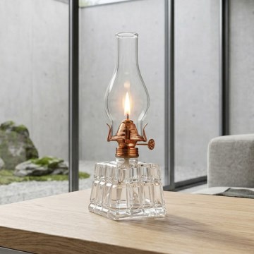 Brilagi - Petroleumlamp MERLIN helder/brons/patina