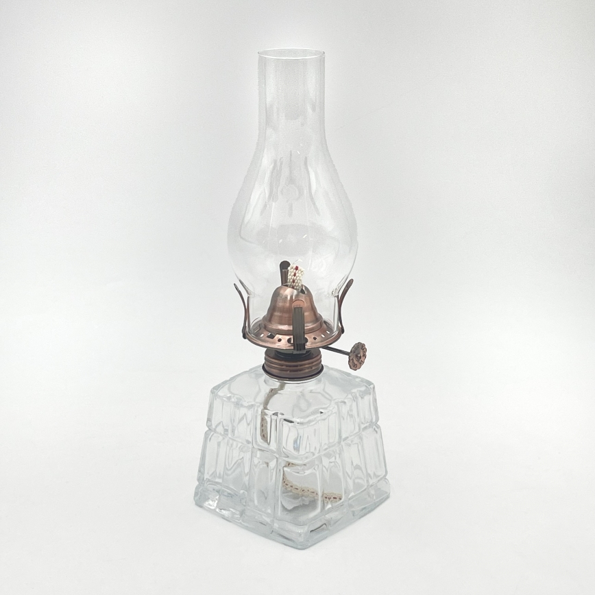 Brilagi - Petroleumlamp MERLIN helder/brons/patina