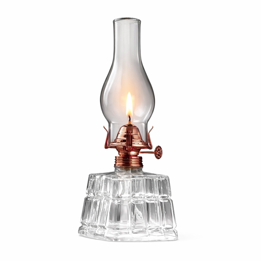 Brilagi - Petroleumlamp MERLIN helder/bronskleurig/gepatineerd