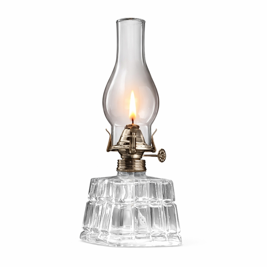 Brilagi - Petroleumlamp MERLIN helder/goud/patina