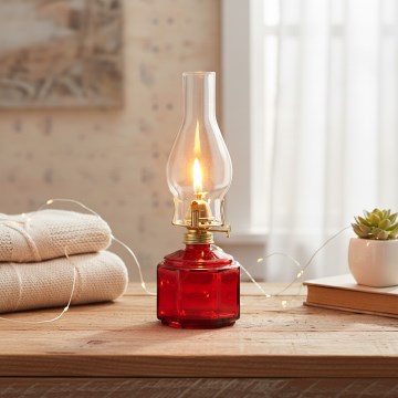 Brilagi - Petroleumlamp MERLIN rood
