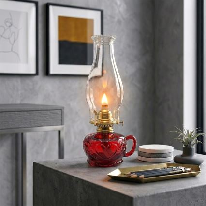 Brilagi - Petroleumlamp MERLIN rood