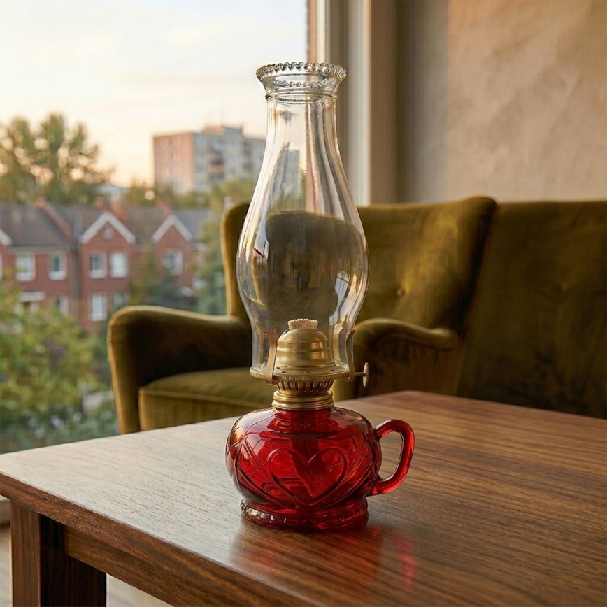 Brilagi - Petroleumlamp MERLIN rood