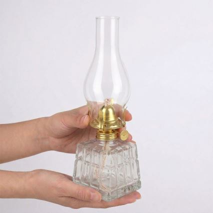Brilagi - Petroleumlamp MERLIN transparant/goud