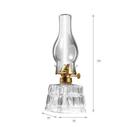 Brilagi - Petroleumlamp MERLIN transparant/goud