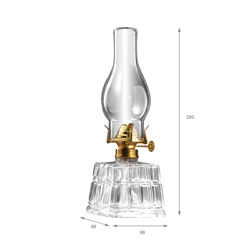 Brilagi - Petroleumlamp MERLIN transparant/goud