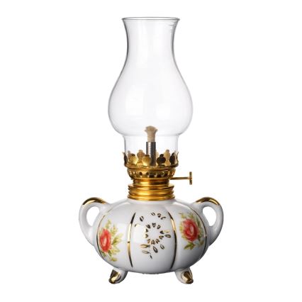 Brilagi - Petroleumlamp MERLIN wit/goud