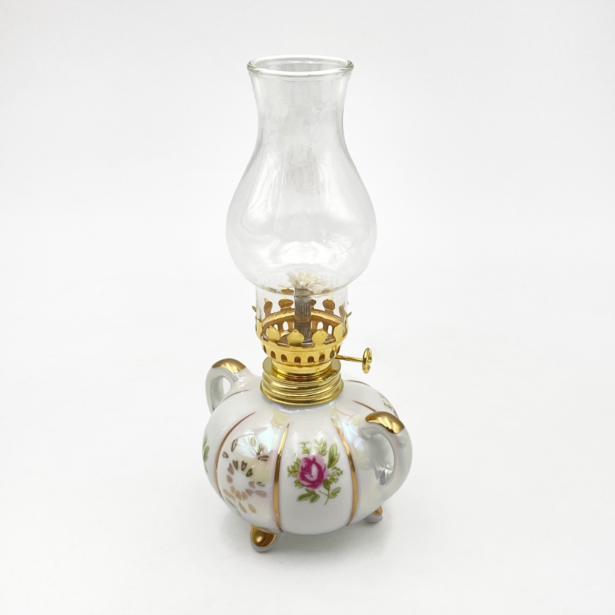 Brilagi - Petroleumlamp MERLIN wit/goud