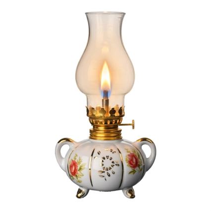 Brilagi - Petroleumlamp MERLIN wit/goud