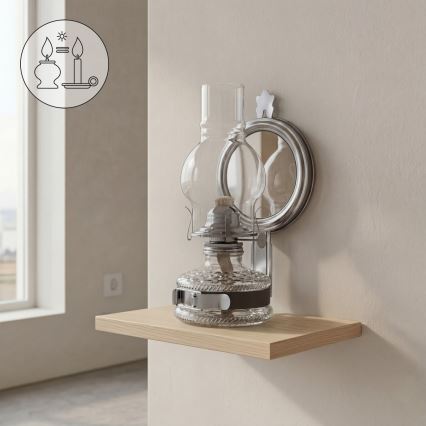 Brilagi - Petroleumlamp MERLIN zwart-chroom
