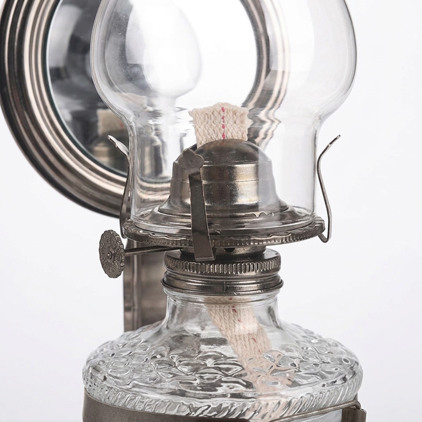 Brilagi - Petroleumlamp MERLIN zwart-chroom
