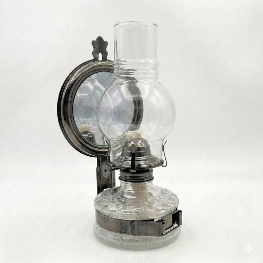 Brilagi - Petroleumlamp MERLIN zwart-chroom