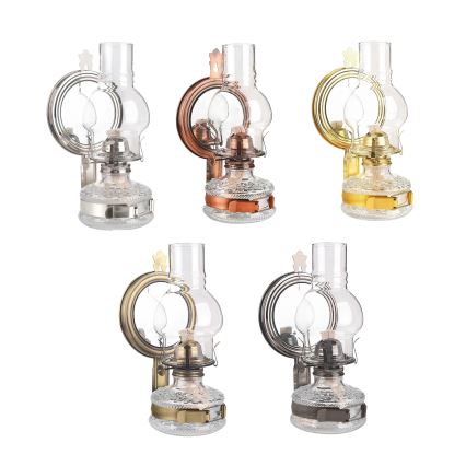 Brilagi - Petroleumlamp MERLIN zwart-chroom