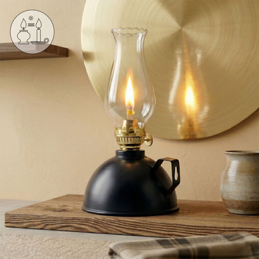Brilagi - Petroleumlamp MERLIN zwart
