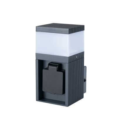 Brilagi - Buitenwandlamp met SCHUKO-stopcontact PILLAR 1xG9/11W/230V IP44 antraciet