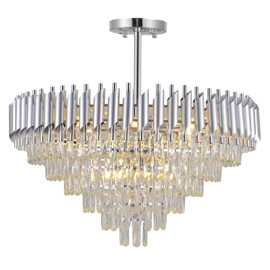 BRILAGI - Plafondkroonluchter ECLIPSE 12xE14/10W/230V Ø 78 cm zilver