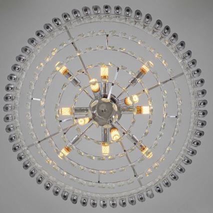 BRILAGI - Plafondkroonluchter ECLIPSE 12xE14/10W/230V Ø 78 cm zilver