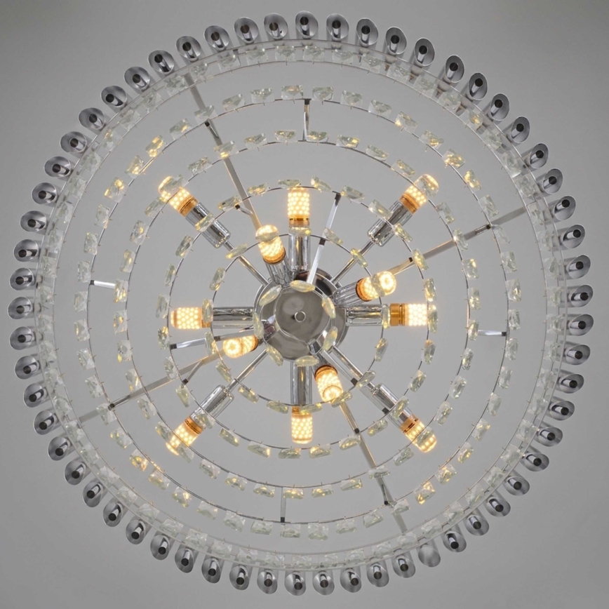 BRILAGI - Plafondkroonluchter ECLIPSE 12xE14/10W/230V Ø 78 cm zilver