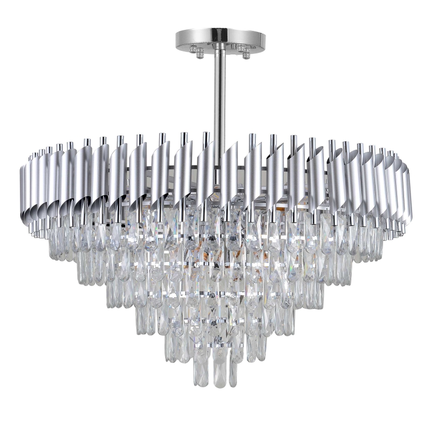 BRILAGI - Plafondkroonluchter ECLIPSE 12xE14/10W/230V Ø 78 cm zilver