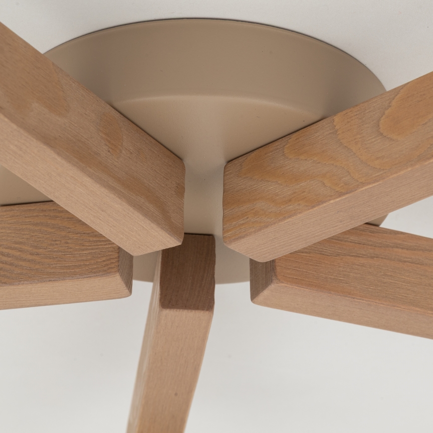 Brilagi - Plafondkroonluchter LATTE SABIA 5xE27/60W/230V grenen/wit