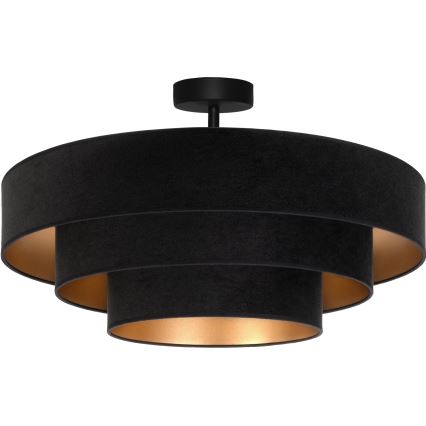 Brilagi - Plafondkroonluchter LUNETA 3xE27/60W/230V Ø 80 cm zwart/goud