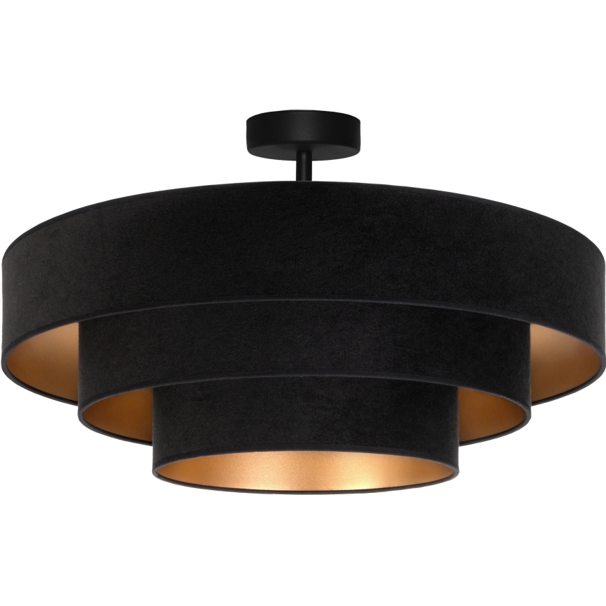 Brilagi - Plafondkroonluchter LUNETA 3xE27/60W/230V Ø 80 cm zwart/goud