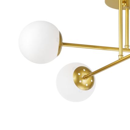 Brilagi - Plafondkroonluchter MALIVA 4xE14/15W/230V goud/wit