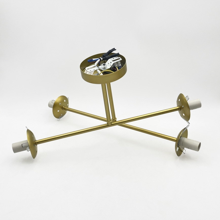 Brilagi - Plafondkroonluchter MALIVA 4xE14/15W/230V goud/wit