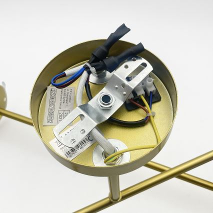 Brilagi - Plafondkroonluchter MALIVA 4xE14/15W/230V goud/wit