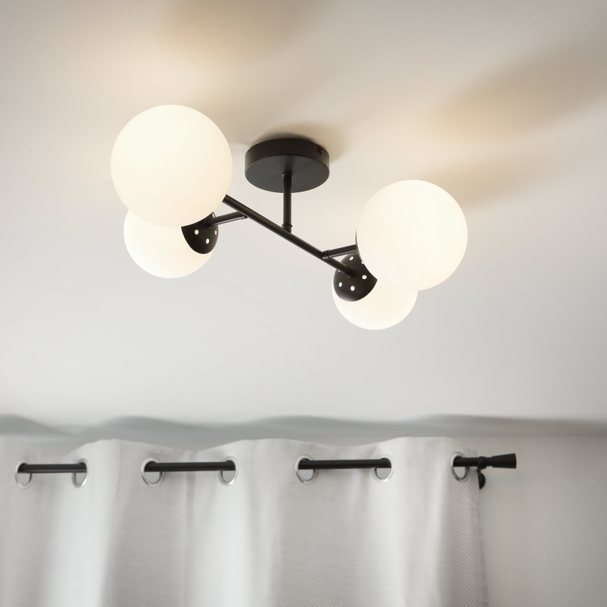 Brilagi - Plafondkroonluchter MALONY 4xE14/20W/230V zwart