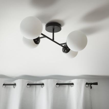 Brilagi - Plafondkroonluchter MALONY 4xE14/20W/230V zwart