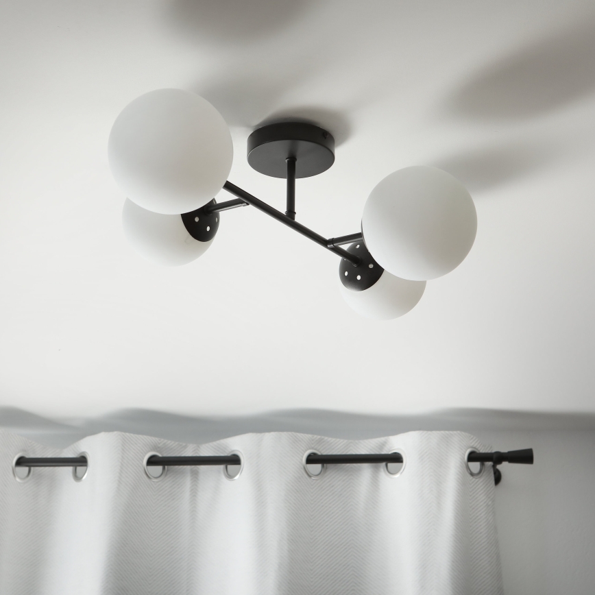 Brilagi - Plafondkroonluchter MALONY 4xE14/20W/230V zwart