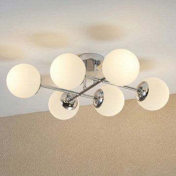 Brilagi - Plafondkroonluchter MALONY 6xE14/20W/230V glanzend chroom
