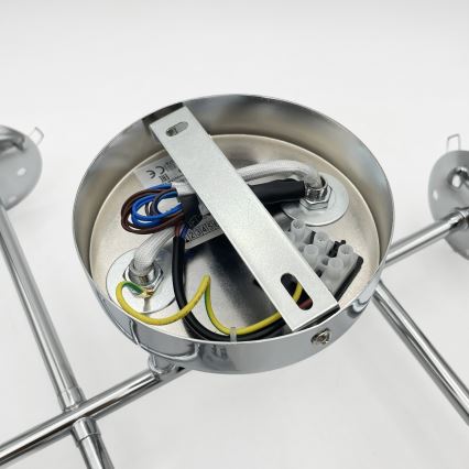 Brilagi - Plafondkroonluchter MALONY 6xE14/20W/230V glanzend chroom